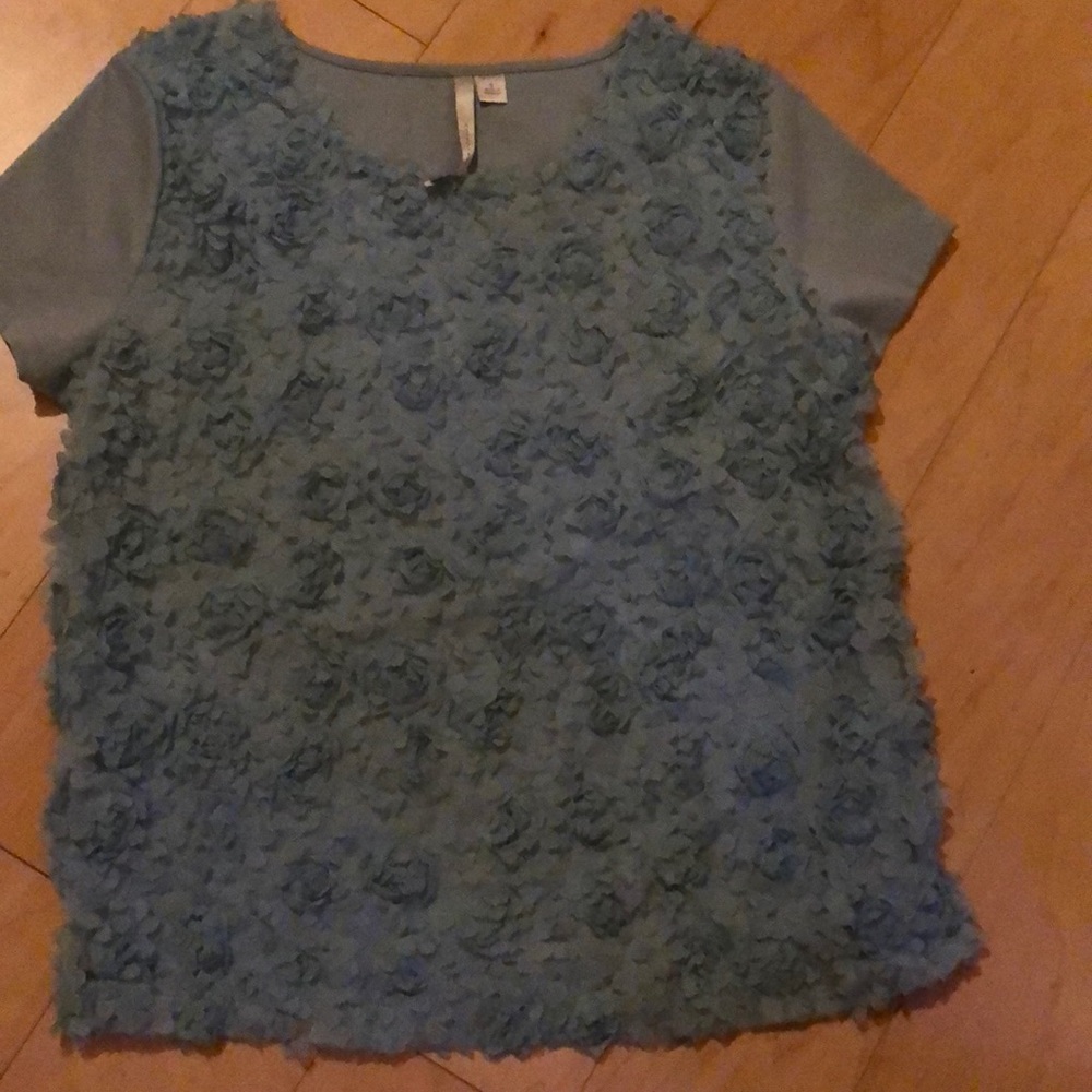 Short sleeved blue shirt